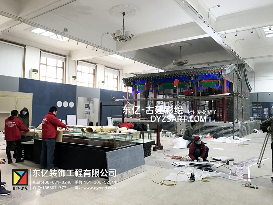 河北省博物馆古建项目制作现场